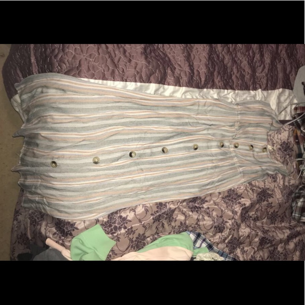 Long button up maxi dress